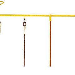 Palco Salita Schiavi Sport 2 Funi e 2 Pertiche Legno mt 5